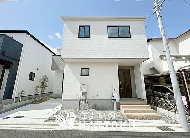 【現地写真（外観）【１号地】】健康被害に配慮したもっとも安全性の高い建材を採用し、シックハウス対策をしております。