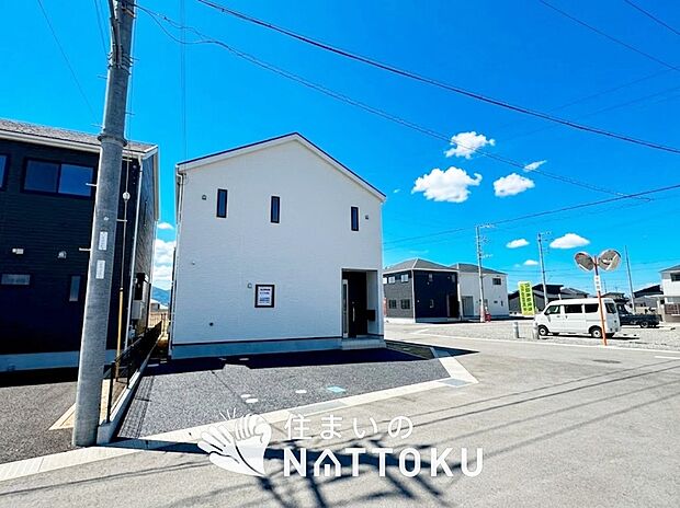 【現地写真（外観）【３号地】】健康被害に配慮したもっとも安全性の高い建材を採用し、シックハウス対策をしております。