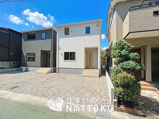 【現地写真（外観）【１号地】】健康被害に配慮したもっとも安全性の高い建材を採用し、シックハウス対策をしております。