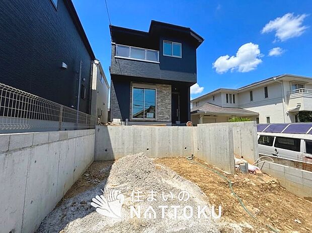 【現地写真（外観）【１号地】】健康被害に配慮したもっとも安全性の高い建材を採用し、シックハウス対策をしております。