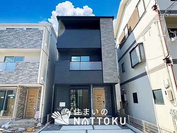 【現地写真(外観)【1号地】】断熱性、気密性を高める工夫で一年中ずっと心地よく暮らせる、高気密・高断熱です。
