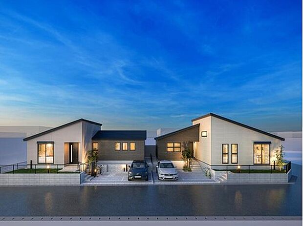 【【平屋の街並み】】陽あたり良好な平屋街区が完成しました。
※完成イメージパースのため実際とは異なる場合がございます