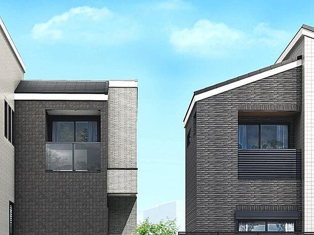 【【外観完成イメージ】】インナーバルコニーやガラス壁など多彩なバルコニーデザインとなります。
※画像はイメージパースのため実際と異なる場合がございます