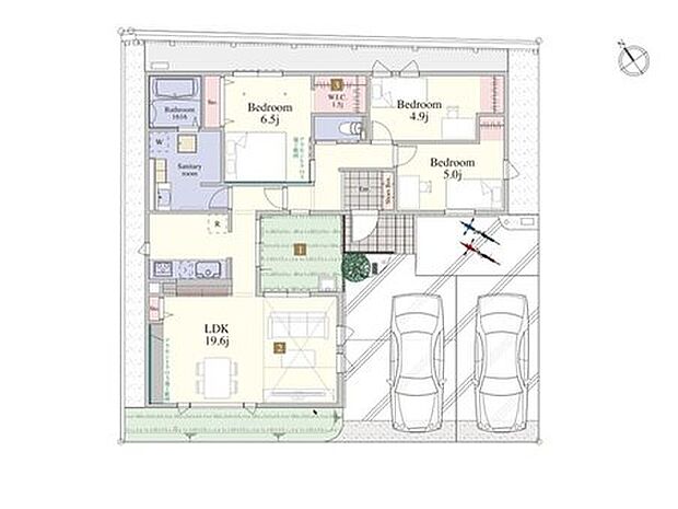 (2号棟)、価格4290万円、3LDK、土地面積185m2、建物面積83.95m2