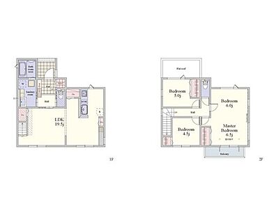 【36号棟】
2階に4つの個室を備えた4LDKプランで、ライフスタイルに合わせた使い分けが可能です！
2階は個人のスペースとして、1階は家族の共有空間としてゆったりと使えます。 