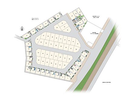 戸建て街区敷地配置図