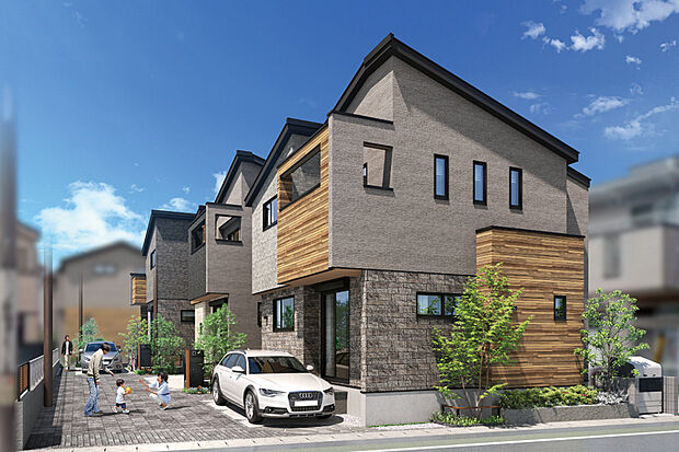 周辺地域の情緒豊かな風景と合うよう落ち着いた色彩と木目調のアクセント、そして、景観形成に影響のある下野や庇に瓦を採用。