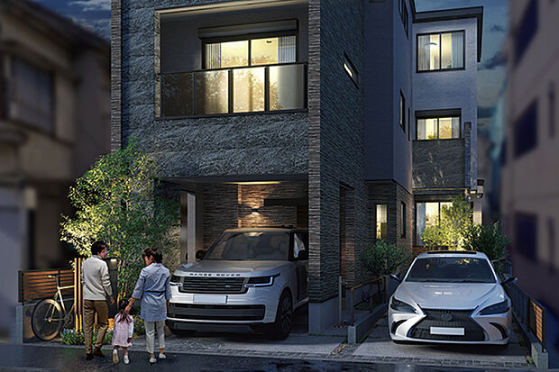 【【灯かりのいえなみ協定(R)】】暗くなると自動点灯するLEDライトが街区全体を照らし、美しい景観を創出するとともに安全性と防犯性を高めます。