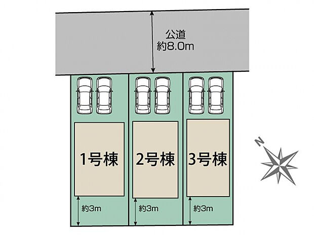 札幌市白石区平和通11丁目南3棟 区画図