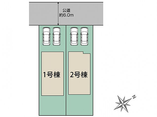 千歳市東郊2丁目2棟 区画図