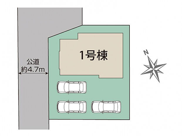 甲斐市富竹新田1棟 区画図