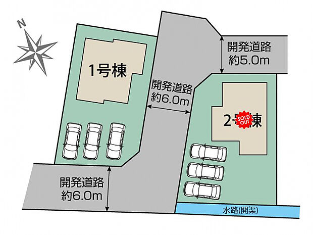 甲府市宮原町2棟 区画図
