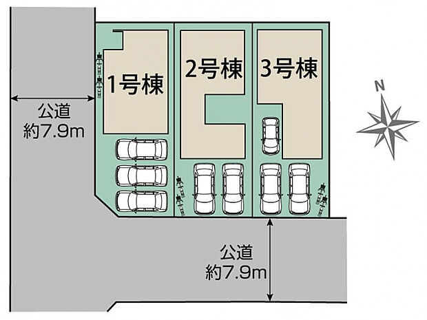 豊田市高上1丁目3棟 区画図