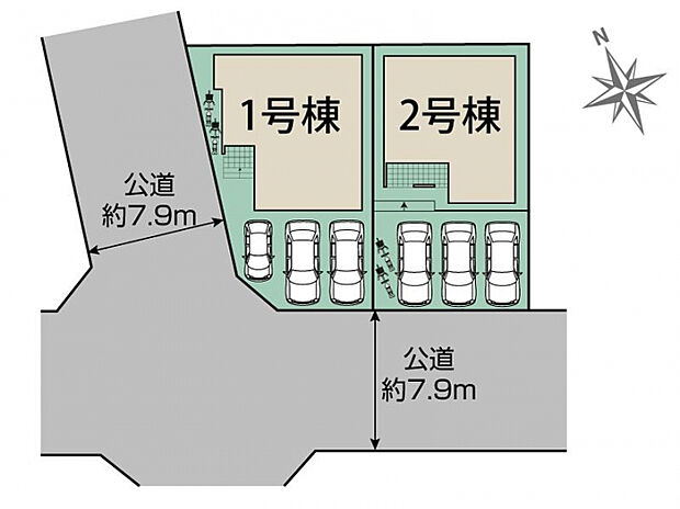豊田市高上1丁目2棟 区画図