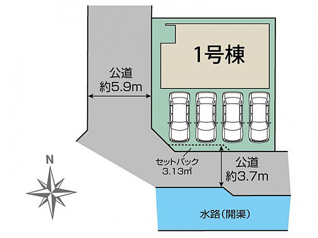 一宮市北方町北方1棟 区画図
