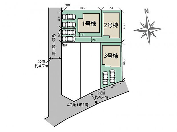 枚方市香里ヶ丘12丁目5棟 区画図
