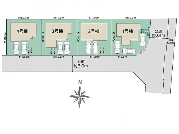 桜井市大福4棟 区画図