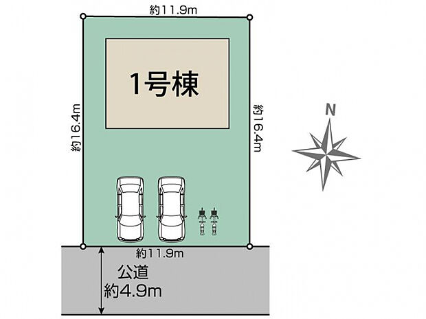 泉南市新家1棟 区画図