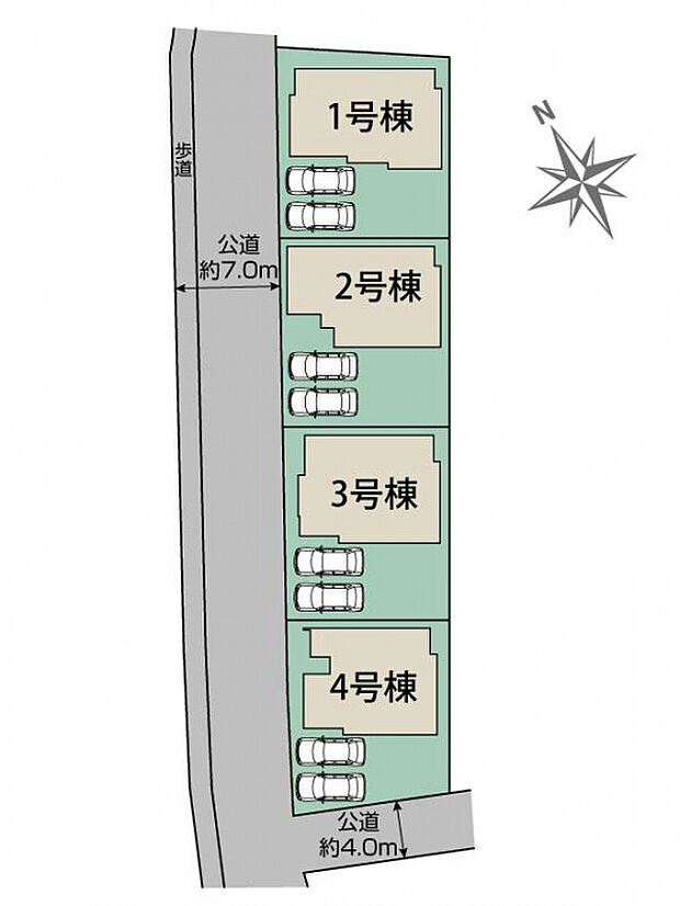 熊本市北区麻生田3丁目4棟 区画図