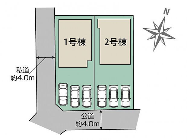 熊本市北区麻生田4丁目4期2棟 区画図
