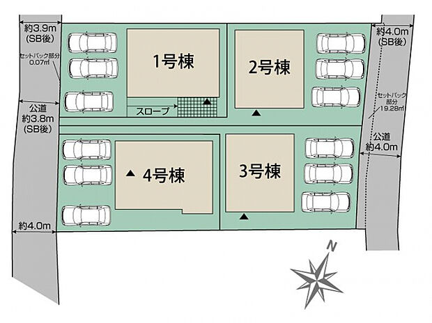 うるま市田場2期4棟 区画図