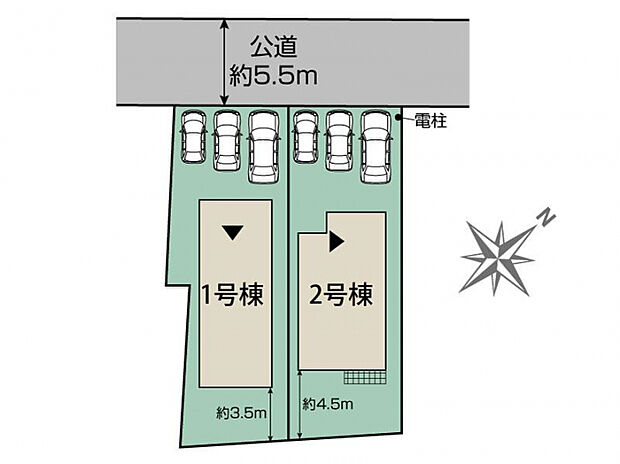 那覇市宇栄原2丁目2棟 区画図