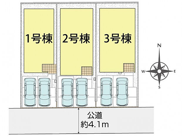 岡山市北区上中野2丁目3棟 区画図