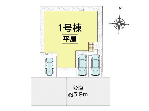 岡山市東区南古都3期1棟 区画図