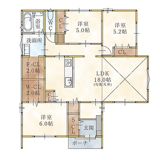 【小倉3-2-8】間取り図