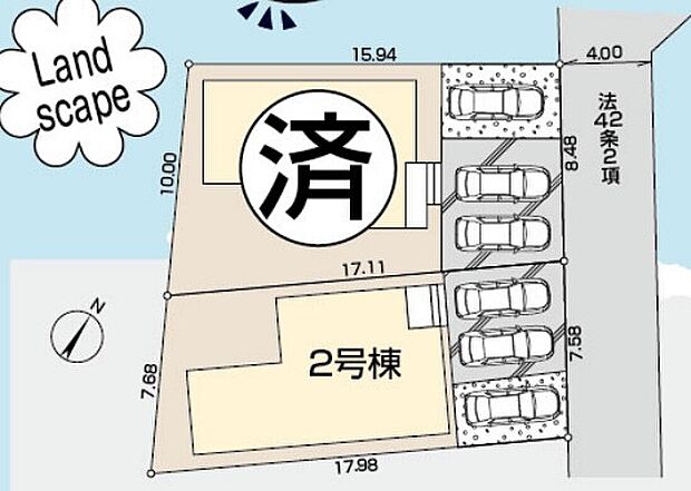 敷地40坪超え!全棟カースペース並列3台分!各棟異なる工夫を凝らした間取り。きっとお好みのお住まいに出会えます♪