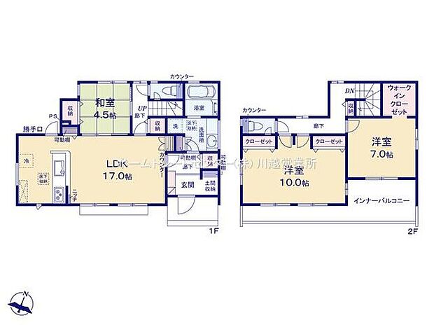 (１号棟)、3LDK、土地面積165.29m2、建物面積108.06m2