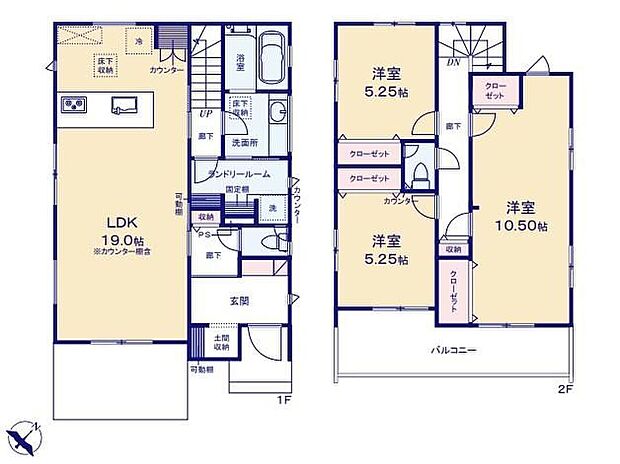 (１号棟)、3LDK、土地面積166.31m2、建物面積103.5m2 