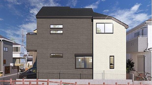 【完成予想図(外観)】お子様から「自分の部屋がほしい…」そんな成長もうれしいこの頃。お子様のさらなる成長を共に見守る新築マイホーム。お子様が巣立った後も、豊かな人生も支えてくれる。パートナーのような住まいです☆