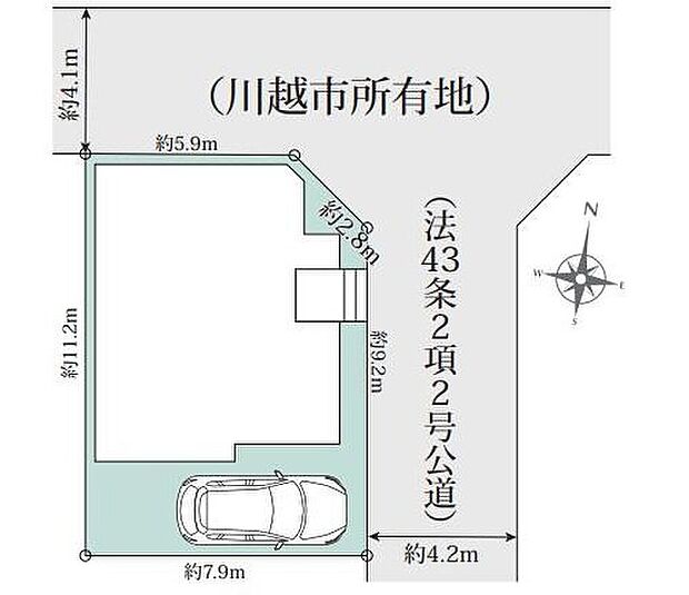 【全体区画図】ＪＲ川越線「南古谷」駅徒歩１７分の閑静な住宅街に佇む１棟♪ウニクス南古谷が徒歩圏内！毎日のお買い物に大変便利な好立地です。