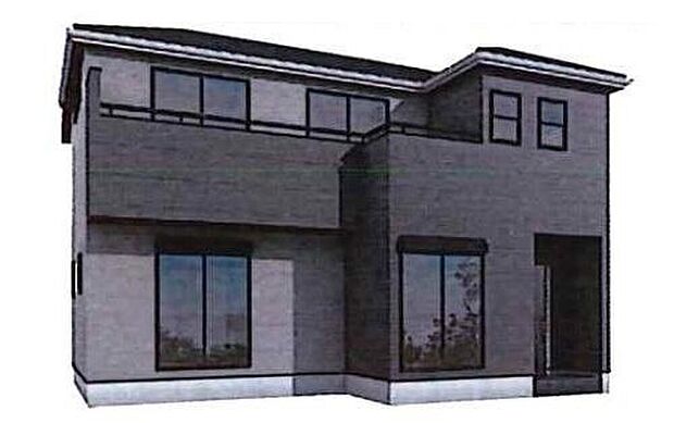 【完成予想図(外観)】(2号棟)住宅性能評価で耐震等級3(最高等級)を取得!お客様を守る大切な住宅だからこそ、第三者の検査を受けて安心して住んでいただける住宅をご案内させて頂きます。その頑丈さを、ぜひ現地にてご体感ください