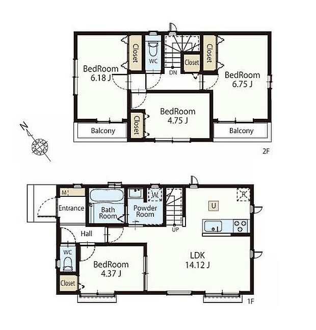 (A号棟)、価格4490万円、4LDK、土地面積98.47m2、建物面積86.32m2