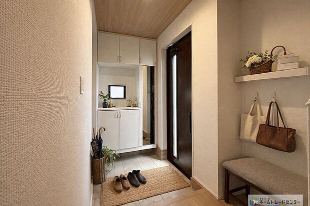 【2号棟玄関】※こちらはCGで画像を生成したイメージ画像になります。家具などは付いておりません。