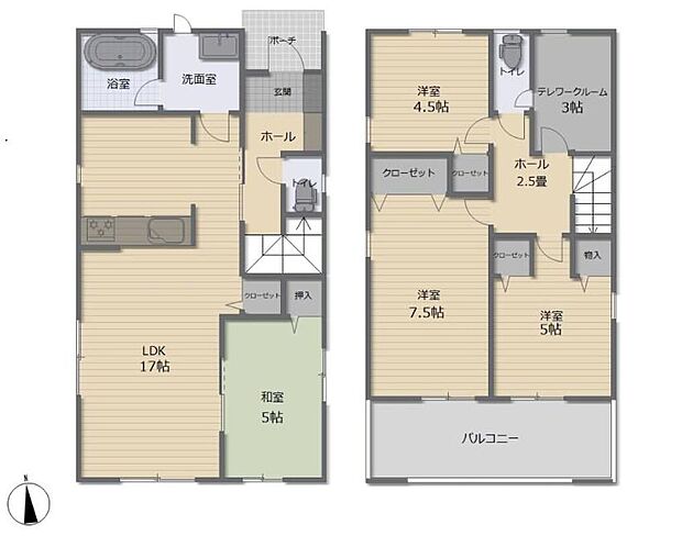 (3号棟)、価格3688万円、4LDK、土地面積125.36m2、建物面積95.58m2