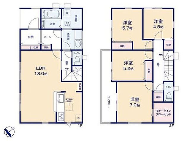 (1号棟)、価格5190万円、4LDK、土地面積169.04m2、建物面積104.33m2