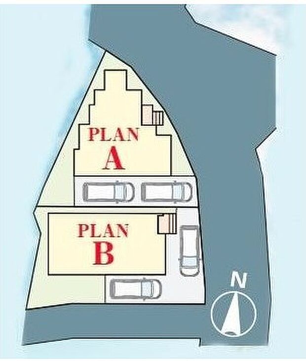 各棟カースペースは2台駐車可能です☆
ご家族の自転車やバイクの駐輪スペースとしてもお使いいただけます◎