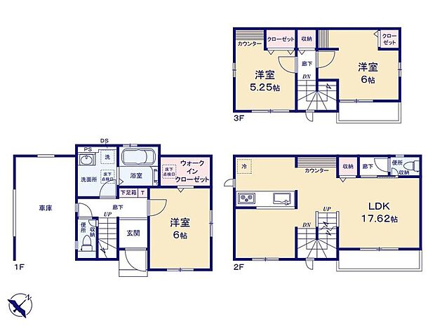 (1号棟)、価格4190万円、3LDK、土地面積71.65m2、建物面積103.08m2