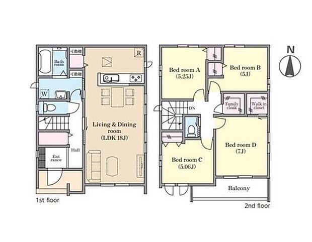 (A号棟)、価格4390万円、4LDK、土地面積130.93m2、建物面積100.4m2