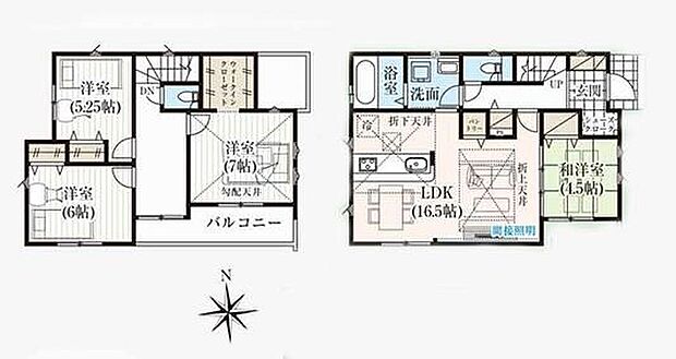 (1号棟)、価格5490万円、4LDK、土地面積128.37m2、建物面積102.47m2