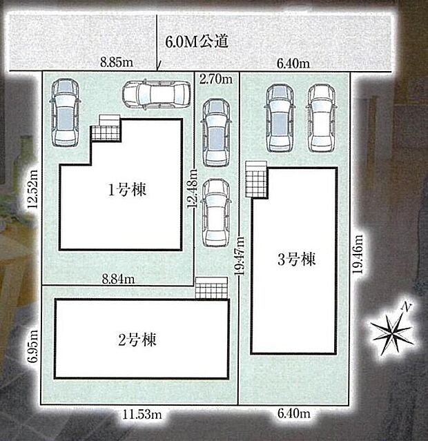 車種により、カースペース2台分ございますので、家族分の自転車を駐輪したり、来客用の駐車スペースとしてもお使いいただけます♪
