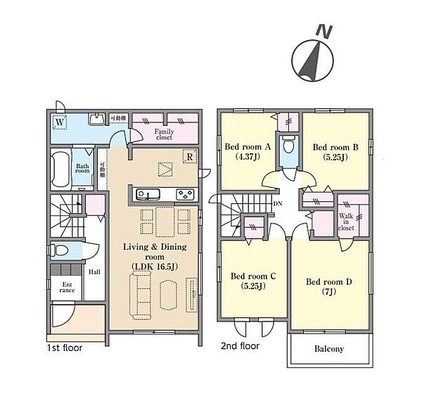 (B号棟)、価格4390万円、4LDK、土地面積123.35m2、建物面積98.43m2