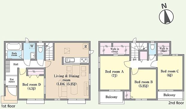 (1-A号棟)、価格4290万円、4LDK、土地面積115.91m2、建物面積93.78m2