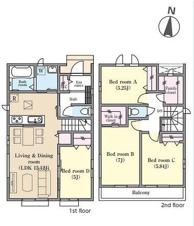 (A号棟)、価格4490万円、4LDK、土地面積119.67m2、建物面積95.53m2