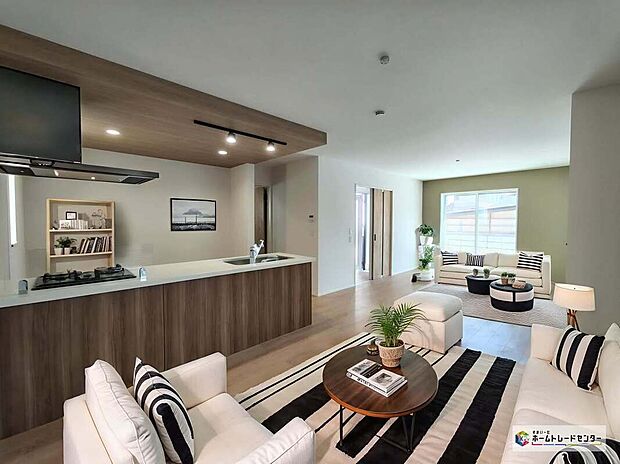 【リビング】採光良好なリビングは、ご家族の憩いの空間。居心地の良い快適な安らぎの場所にもなりそうです♪※こちらはCGで画像を生成したイメージ画像になります。家具などは付いておりません。