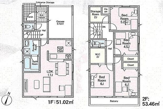 【4LDK+S】ビルトインガレージ付なので、雨や風からお車を守るのはもちろん、濡れずに家に入れます♪
大きなWICには、スーツケースや季節家電もすっきり収納できます♪