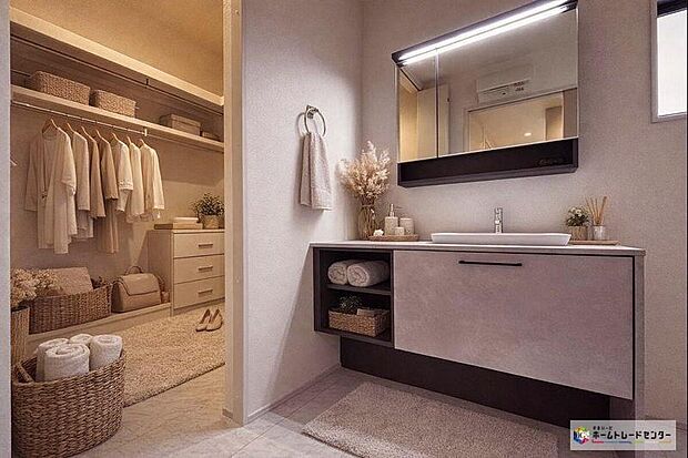 【収納】☆ウォークインクローゼット☆
季節を問わずたっぷり収納ができるウォークインクローゼット完備！※こちらはCGで画像を生成したイメージ画像になります。家具などは付いておりません。